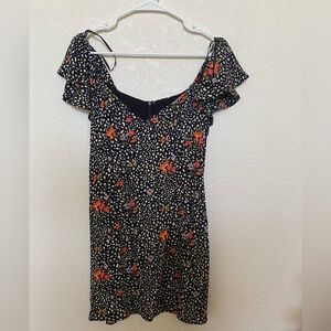 Flower and cheetah print dress